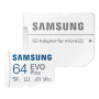 Карта памяти Samsung EVO Plus microSDXC 64 Гб